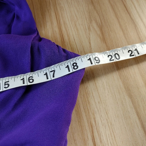 NWT LK Bennett UK12 Eur40 US8 Purple silk chiffon sleeveless Greca dress - Picture 4 of 8